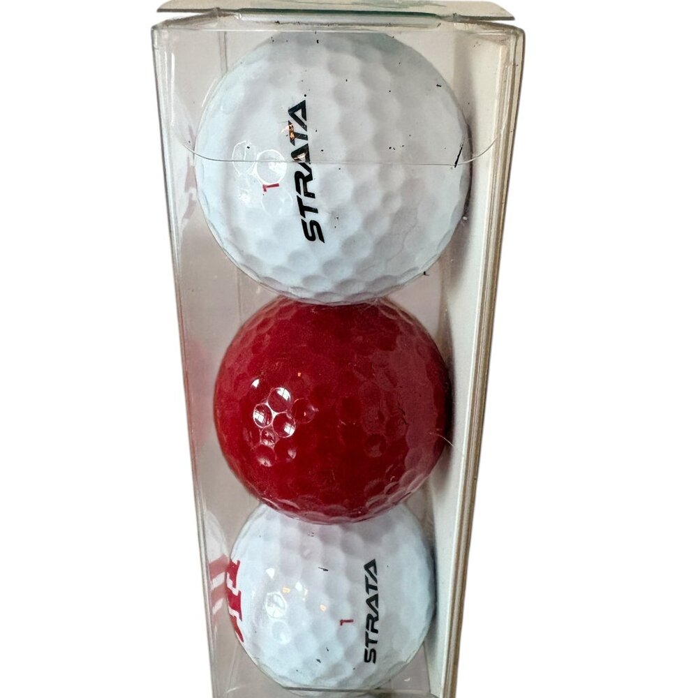 Indiana Hoosiers Strata Golf Balls Lot of 3 NEW Indiana Logos - Picture 2 of 4